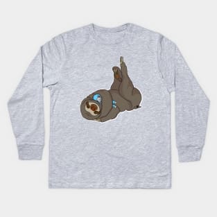 Sleepy Sloth Timeout Error Kids Long Sleeve T-Shirt